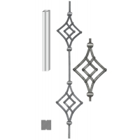 DOPRODEJ Tyč 950x180mm, tloušťka 12x12mm, ornament nýtovaný 12x6mm