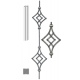 DOPRODEJ Tyč 950x180mm, tloušťka 12x12mm, ornament nýtovaný 12x6mm