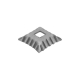 Krytka 50 x 50 x 13 mm, tloušťka 4 mm, otvor 12,5 x 12,5 mm