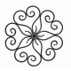 Kovářský ornament 735 mm, 12 x 12 mm, válcovaná ocel, tyče zdobené po hranách