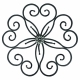 Kovářský ornament 735 mm, 12 x 12 mm, hladký povrch