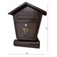 Poštovní schránka 400x450x70mm hnědá