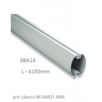 Hliníkové oválné rameno bíle 69 x 92 x 4150 mm pro M-BAR/L-BAR a WIDEL