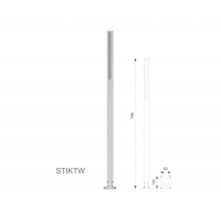 Venkovní LED osvětlení TOWER, barva RAL9010, H-986mm