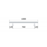 Madlo ø 42.4mm, L-1000mm, leštěná nerez AISI304