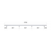 Madlo ø 42.4mm, L-2750mm, broušená nerez AISI304