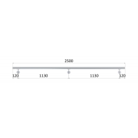 Madlo ø 42.4mm, L-2500mm, broušená nerez AISI304