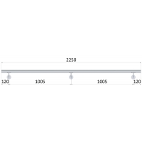 Madlo ø 42.4mm, L-2250mm, broušená nerez AISI304