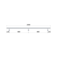 Madlo ø 42.4mm, L-2000mm, broušená nerez AISI304