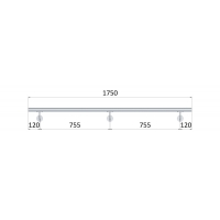 Madlo ø 42.4mm, L-1750mm, broušená nerez AISI304