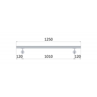 Madlo ø 42.4mm, L-1250mm, broušená nerez AISI304