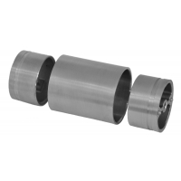 Přechod přímý s mezikusem (ø 42 mm) na dřevěné madlo EDB-S, broušená nerez K320 / AISI304
