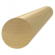 Drevený profil guľatý (ø 42mm /L:2500mm), materiál: dub, brúsený povrch bez náteru, balenie: PVC fólia
