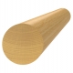 Dřevěný profil kulatý (ø 42 mm / L: 2500 mm), materiál: buk, broušený povrch bez nátěru, balení: PVC fólie