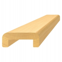 Dřevěný profil (48x19 mm / L: 3000 mm), materiál: buk, broušený povrch bez nátěru, balení: PVC fólie, průběžný materiál