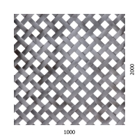 Děrovaný plech - tkanina Fe, díra: 10x10 mm, rozteč: 18 mm  (1000x2000x1,0 mm)