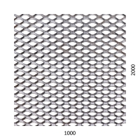 Tahokov Fe kosočtvercová oka: 22x12mm, můstek: 3mm (1000x2000x2mm)
