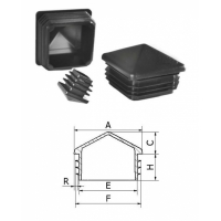 Krytka plastová so strieškou 80x80mm