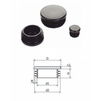 Vnútorná krytka guľatá D-18mm plastová