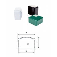 Vonkajšia krytka 15x15mm plastová PE