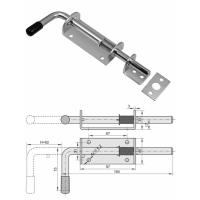Rýgl navařovací s pružinou ø12mm, L:200 mm, pozinkovaný
