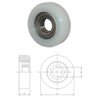 Polyamidové kolečko D-70, d-20, B-22mm s ložiskem