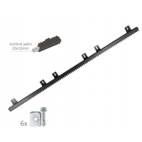 Hřeben s HORNÍM uchytem, nylon-kov 27 x 18 mm, L-1000 mm, max do 600 kg, 6x horní úchyt se šroubem, kovové jádro 10x10 mm