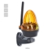 Oranžový výstražný LED maják s anténou 12/24/230 V, AC/DC, držák pro boční úchyt, rozměr  ø76 x 125, svítivost 739 lux (nevhodný k řídicí jednotce CT-102)