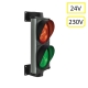 ASF Semafor dvoukomorový, LED, hliník, 0-230V