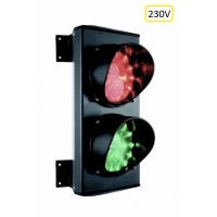 ASF Semafor dvoukomorový, červená/zelená žárovka E27, hliníkové tělo, 230 V, IP65
