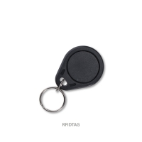Bezkontaktní čip RFID s klíčenkou, vhodný pro KEY i NICE čtečky, černý bez potisku