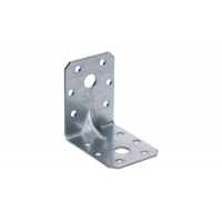 úhelník s prolisem 60x60x45mm, 2,0mm, pozink, díry průměr 5mm-12ks, 11mm-2ks