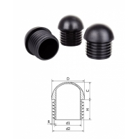 Vnútorná krytka pologuľatá ø 42,4mm plastová