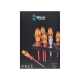 Sada profi elektrikářských šroubováků, výrobce WERA, 0,4x2,5x80mm; 0,6x3,5x100mm; 0,8x4x100mm; 1x5,5x125mm; PH1x80mm; PH2x100mm; tester 0.5x3x70mm