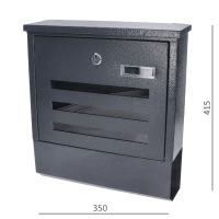 Poštovní schránka (350x415x125mm, hrúbka 0.6mm), max. formát listu: A4, antracitová