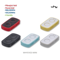 Vysílač Evo2 4kanálový, 433/868MHz, pevný/plovoucí kód