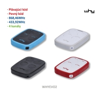 Vysílač Evo2 4kanál, 433/868MHz, pevný/plovoucí kód