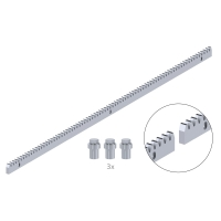 Hřeben INOX 30 x 10 mm, L = 1000 mm, M4, max. do 1900 kg, 3 x úchyt + šrouby, nerezový