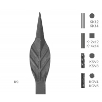 Tyč s kovanou špicí typu K9