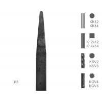 Tyč s kovanou špicí typu K5
