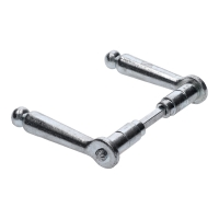 Klika 130x60mm, průměr osazení na štítek ø 18mm, bílý zinek, pár