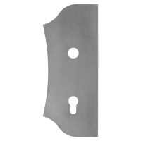 Štít 250x104x3mm s otvory, otvor pro kliku ø 19,5mm, hladký, oboustranný (levý i pravý), pro zámek ZM90/80